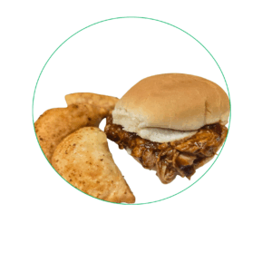 KBS- NOV 28 FRIDAY BBQ CHICKEN SANDWICH + PEROGIES