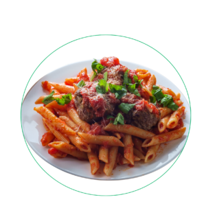 UMA-JUNE 8 MONDAY BEEF MEATBALLS PENNE